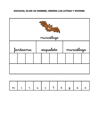 Murciélago en letra minúscula