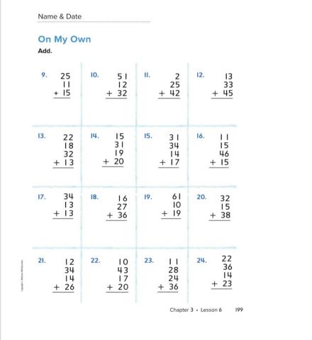 Add two digit numbers