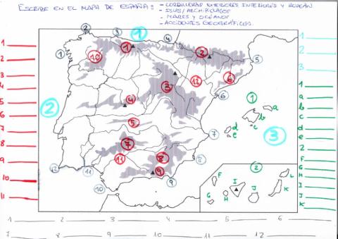 Mapa físico de España