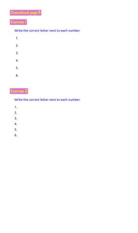 Page 8, exercises 1, 3