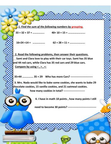 Addition with grouping