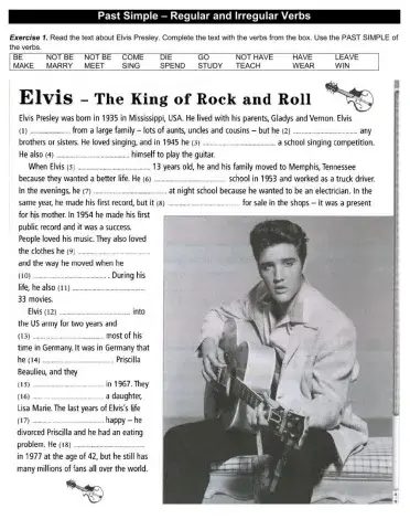 Past Simple - Regular and Irregular Verbs