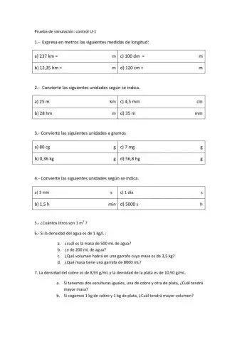 Cambios de unidades 2