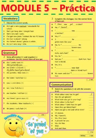 Module 5 - Have got-Has got - clothes