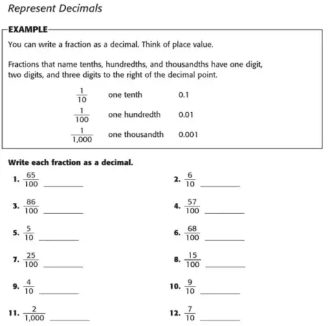 Decimals Review