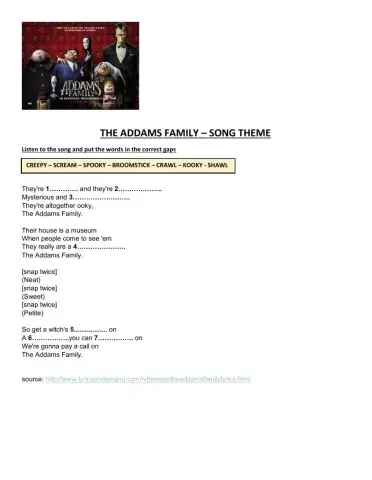 The adams family song