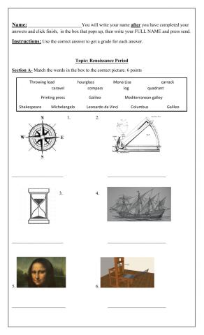 Renaissance Worksheet