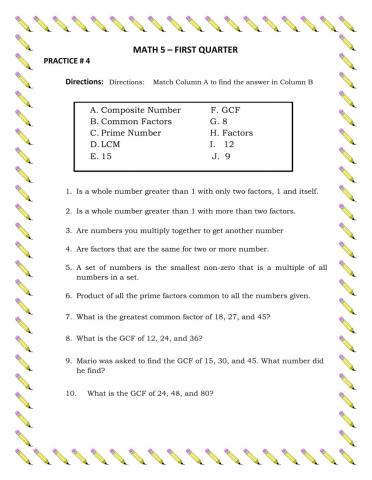 Math 5 - Q1-Assessment Test - 5