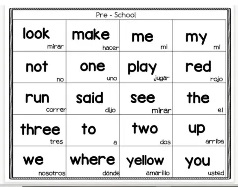 Sight words