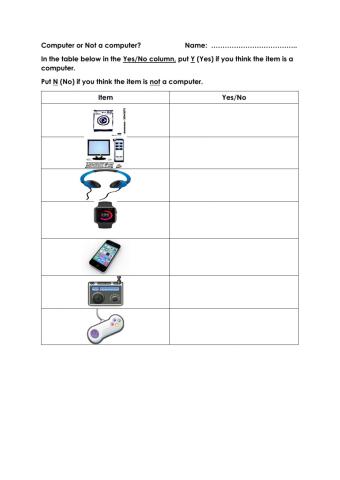 Computer or Not a Computer?