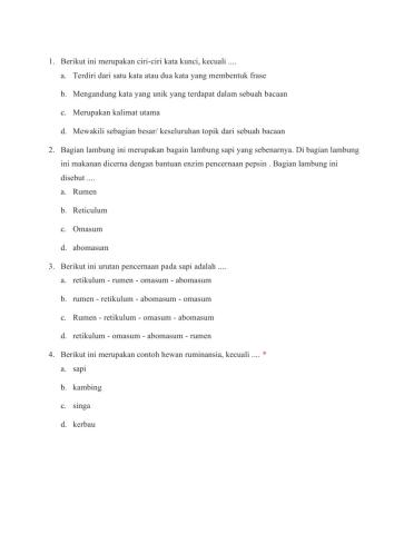 Ulangan tema 3 subtema 1