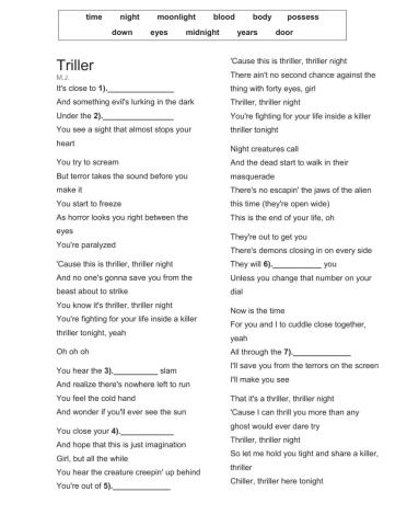 Thriller song