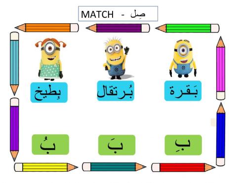 الباء مع الحركات القصيرة