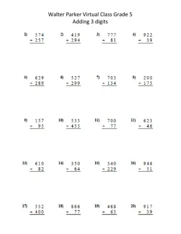 Adding 3 digits grade 6