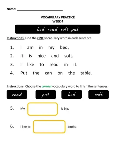 Vocabulary 4