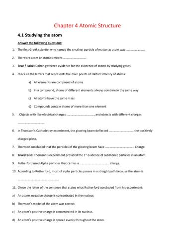 L4.1 Studying the atom