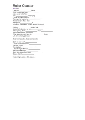 Roller Coaster - Bon Jovi