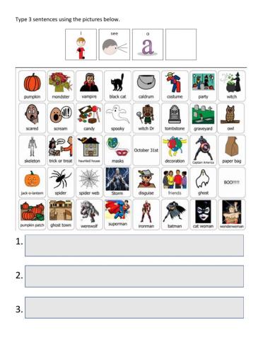 Halloween Picture Writing