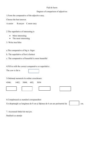 Degrees of comparison