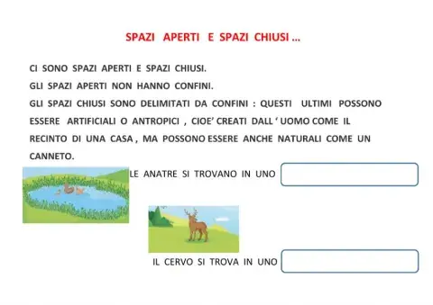 Spazi aperti e spazi chiusi