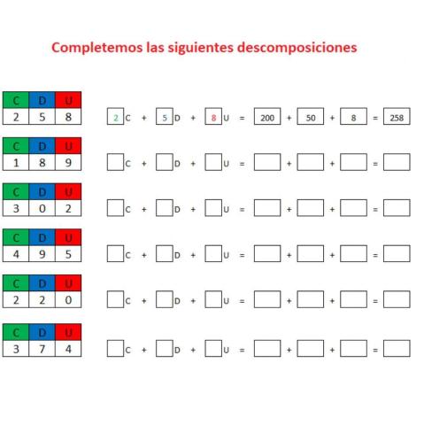 Descomposición de números