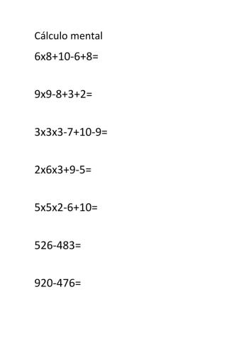 Cálculo mental