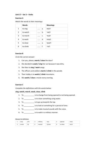 Band 1 (Core 1) - Unit 17 - Set 3