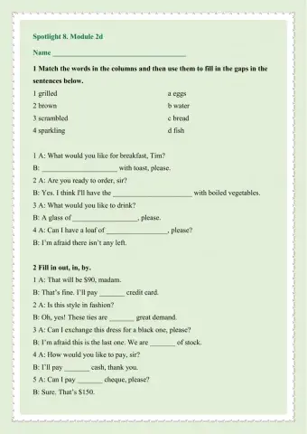 Spotlight 8 Module 2d - 1