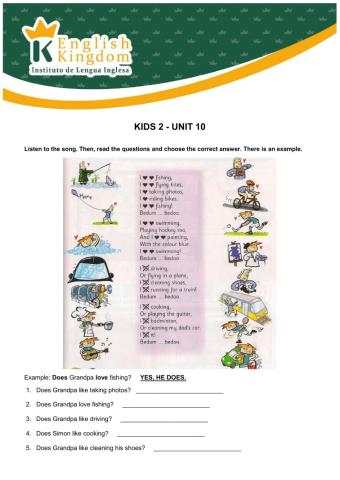 Kids 2 -unit 10