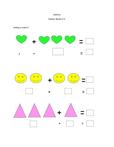 Adding to Make The number 4