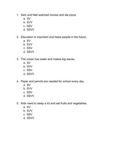Simple Sentence Formula Identification