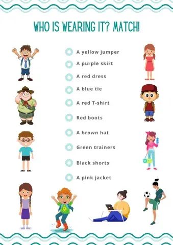 Who is wearing it? Match!