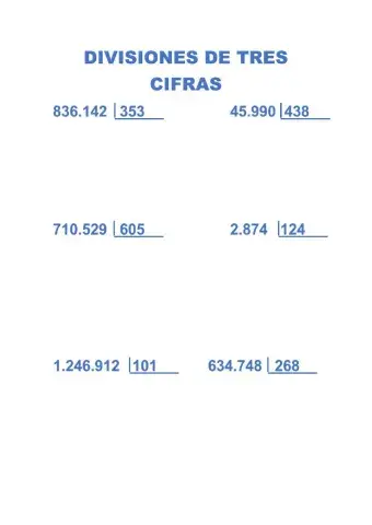 DIVISIONES DE TRES CIFRAS