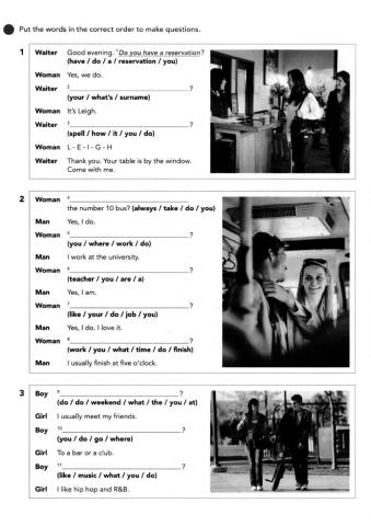 Word order in questions