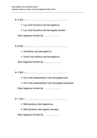 Aukeratu kasu bakoitzean ongi idatzitakoa