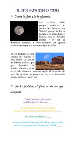 El cielo visto desde la Tierra