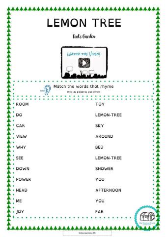 LEMON TREE - SONG AND LYRICS - ACTIONS AT THE MOMENT