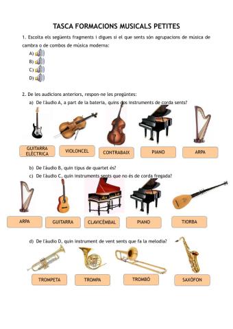 Tasca petites formacions