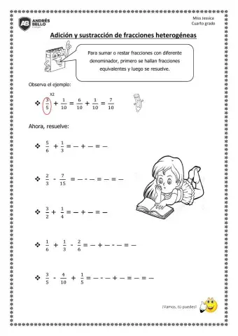 Adición y sustracción de fracciones heterogéneas