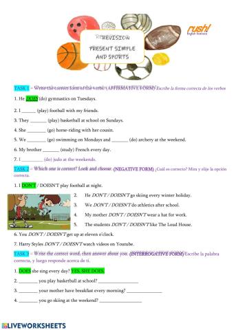 2nd Juniors Present Simple Revision