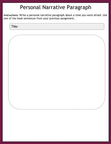 Personal Narratives - Drafting Paragraph