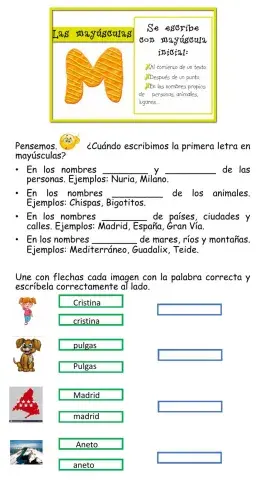 Ortografía, uso de la mayúscula