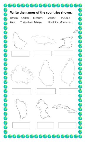 Maps of Caribbean Countries