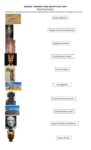 Greek, Roman and Egyptian Art