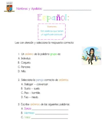 Sinónimos y antónimos