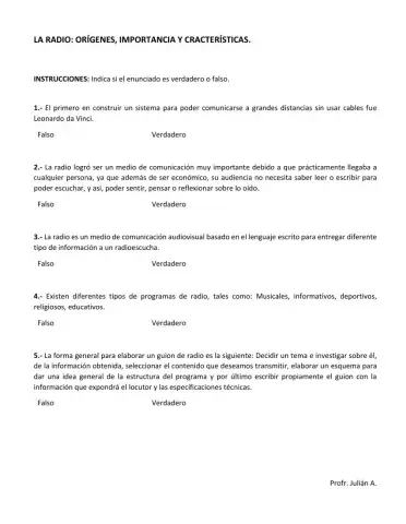 La radio: orígenes, importancia y características.