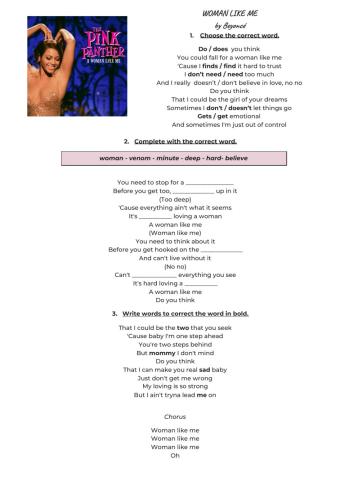 Woman like me- Beyoncé