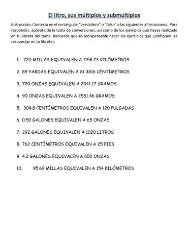 Conversiones de unidades Sistema Inglés