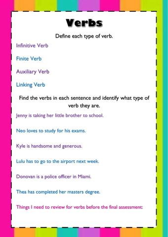 Verbs Review