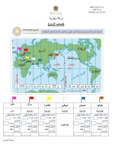 تطبيق مهارة -حساب الزمن